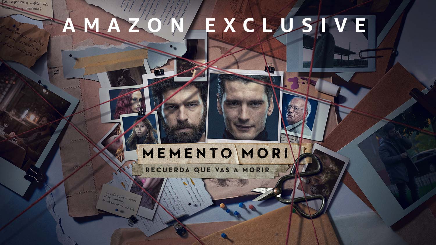 Campaña gráfica elaborada por Enri Mür junto a JJ Torres para la serie Memento Mori de Prime Video, protagonizada por Yon González.