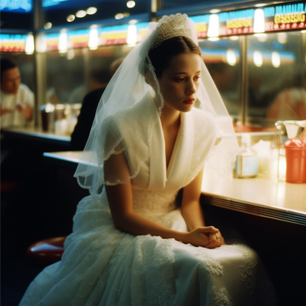 Bride - Foto realizada con Inteligencia Artificial por la fotógrafa Noah Pharrell junto a Enri Mür Studio.