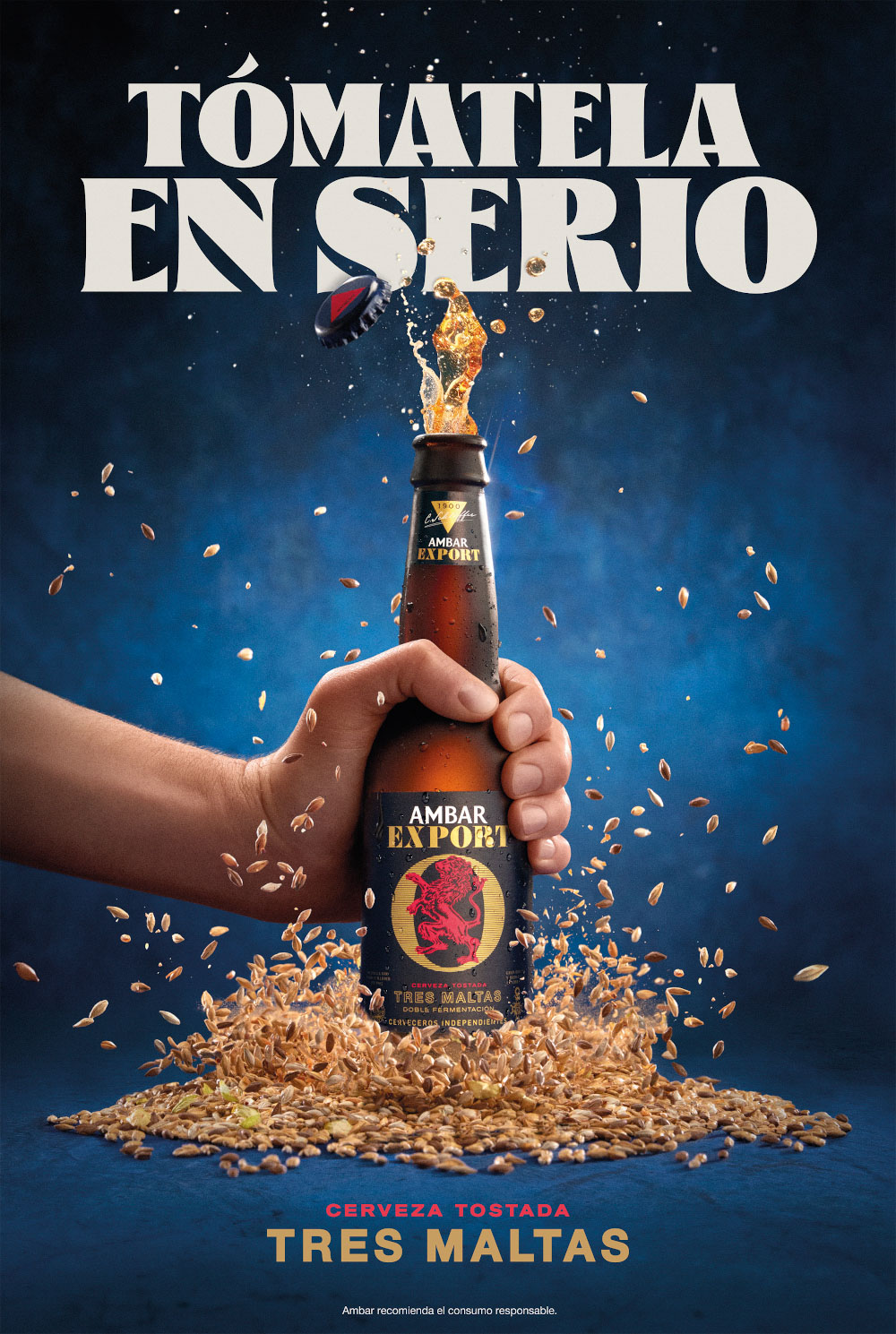 Campaña publicitaria realizada por la fotógrafa Tessa Dóniga junto a Enri Mür Studio y Pingüino & Torreblanca para las cervezas Ambar.