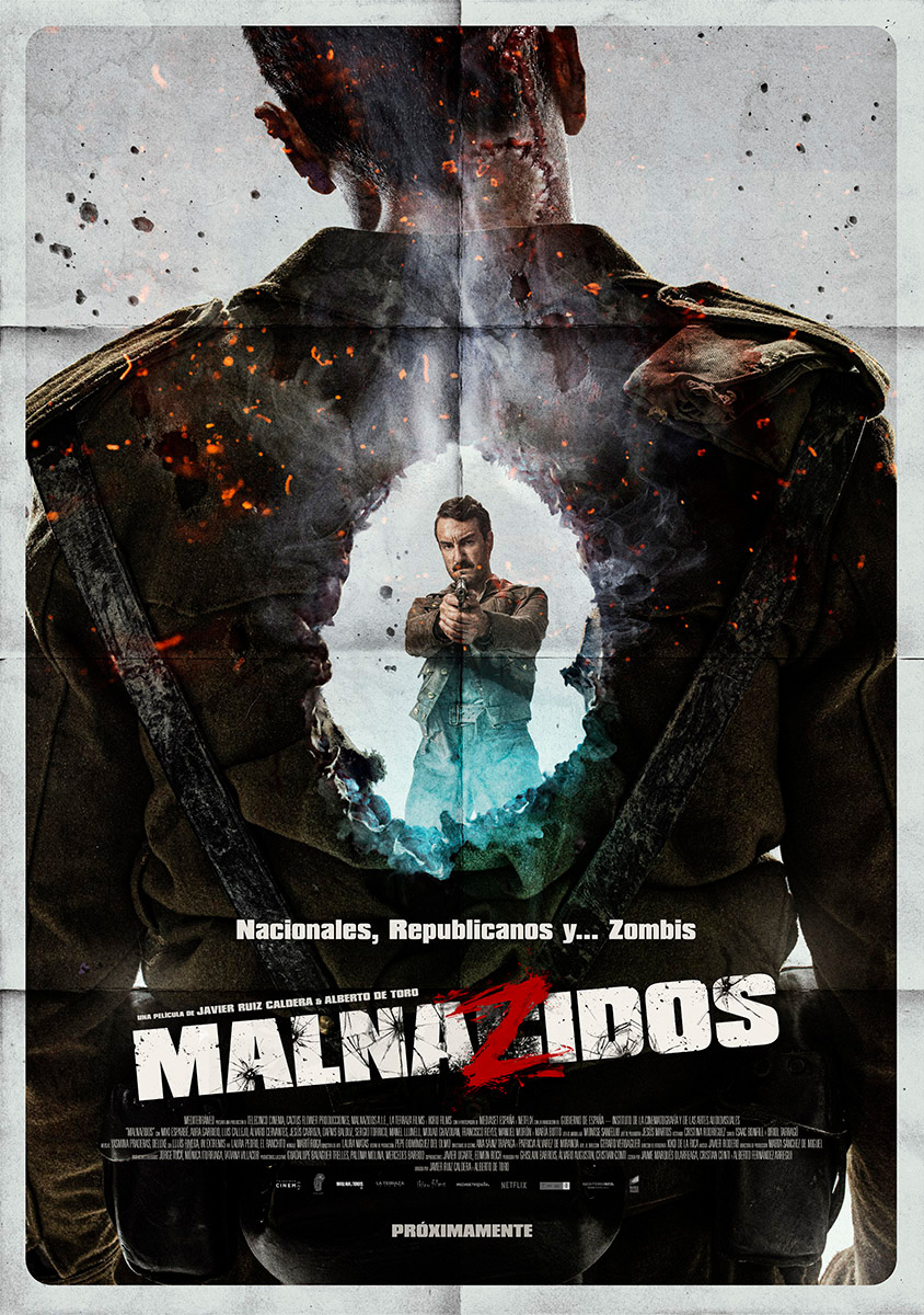 Keyart elaborado por José Haro para el lanzamiento oficial de la película de zombies "Malnazidos"