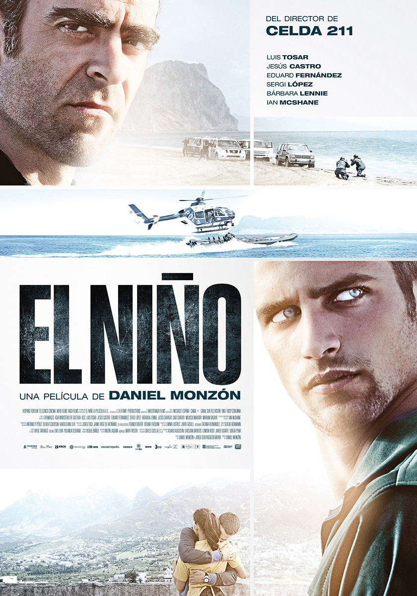 Cartel elaborado por José Haro para "El Niño" una película de Daniel Monzón, protagonizada por Luis Tosar y Jesús Castro.