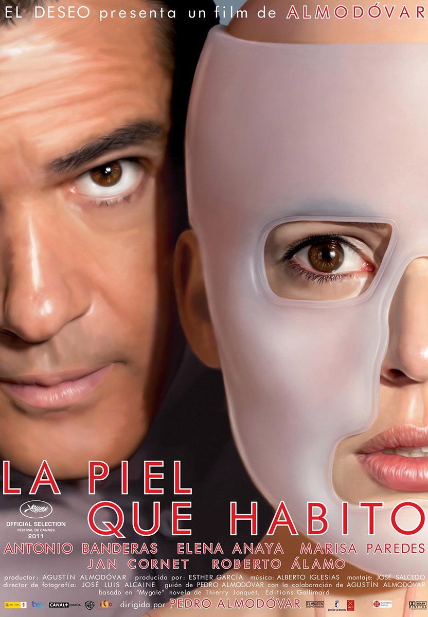 Carteles elaborados por José Haro para la película "La piel que habito" dirigida por Pedro Almodóvar y protagonizada por Antonio Banderas.