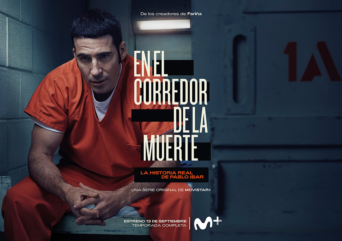 Carteles elaborados por José Haro para la serie "En el corredor de la muerte" emitida en Movistar+ y protagonizada por Miguel Ángel Silvestre