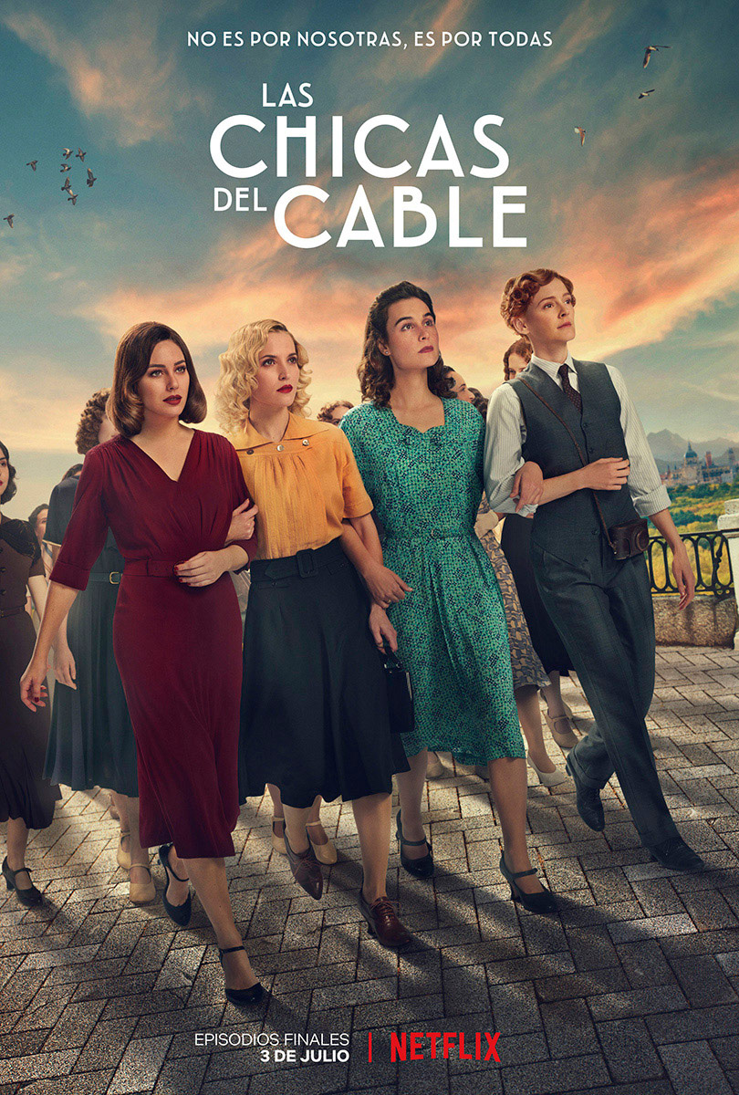 Carteles elaborados por José Haro para la serie "Las chicas del cable" emitida en Netflix.