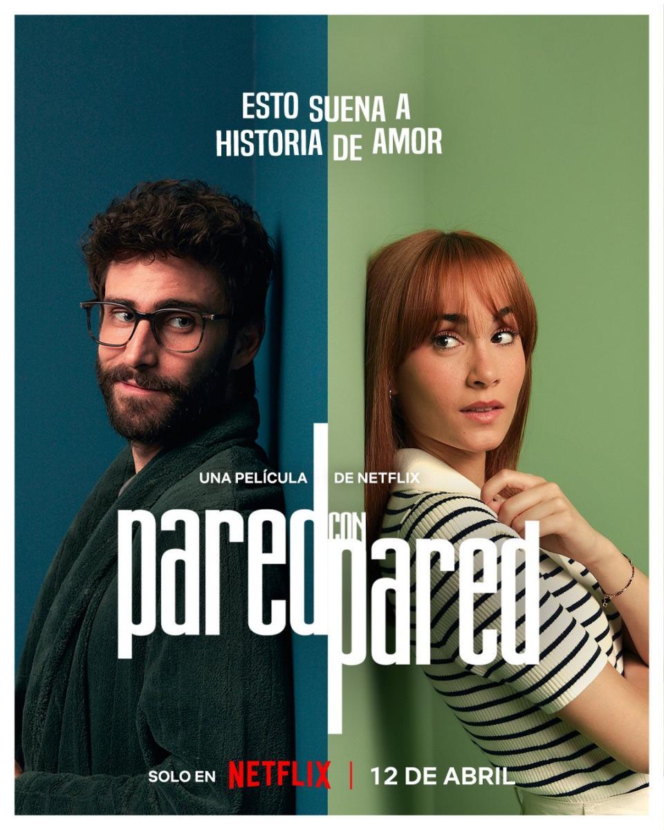 Cartel y póster individuales de las película de Netflix "Pared con pared", protagonizada por Aitana y Fernando Guallar